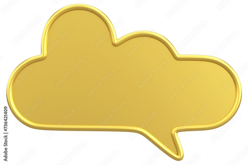 Speech Bubble. Text Box. 3D Illustration.