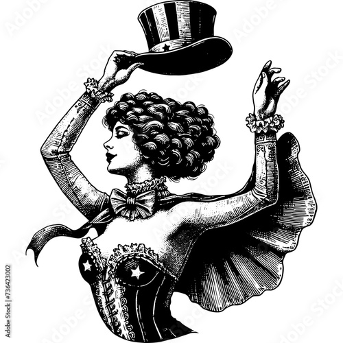 Cabaret Or Burlesque Showgirl 
