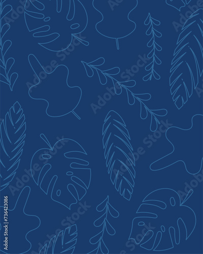 Leaves pattern background Decorative wallpapaer Vector illustration