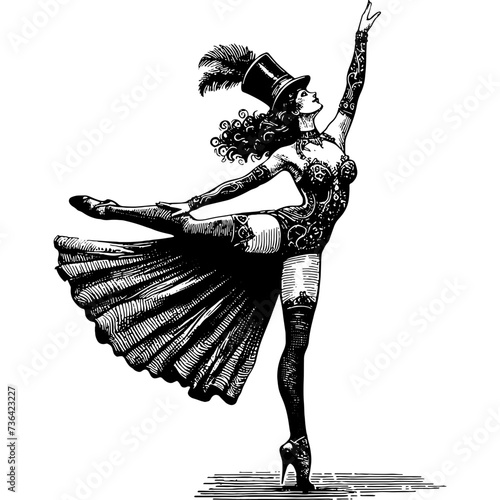 Vintage Dancing Woman