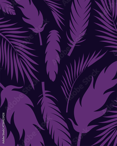 Leaves pattern background Decorative wallpapaer Vector illustration