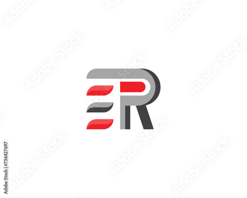 R letter creative logo design.