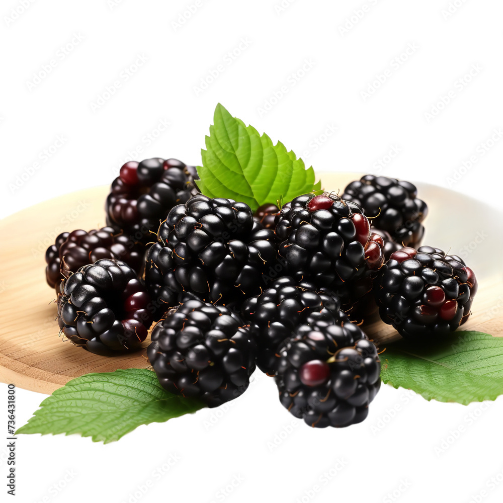 Natural and fresh blackberry isolated on white background Natural and fresh blackberry isolated on white background