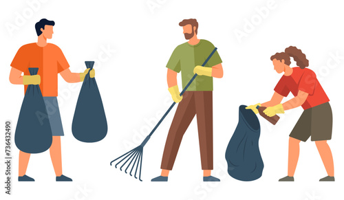 Eco activism vector illustration. The eco activism metaphor is dance, choreography steps taken in name environmental protection Pollutions retreat is anthem sung by eco activists, echoing through