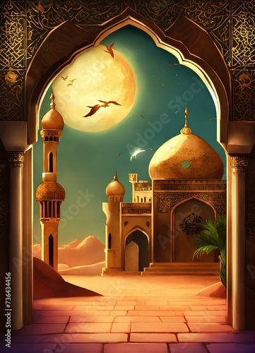 Ramadan arabic background image 