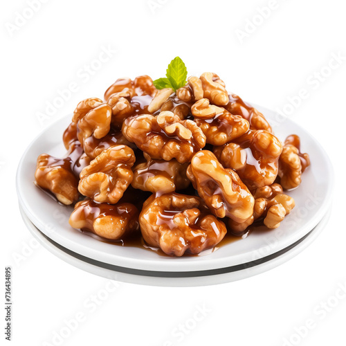 sweet Caramel popcorn isolated on white background