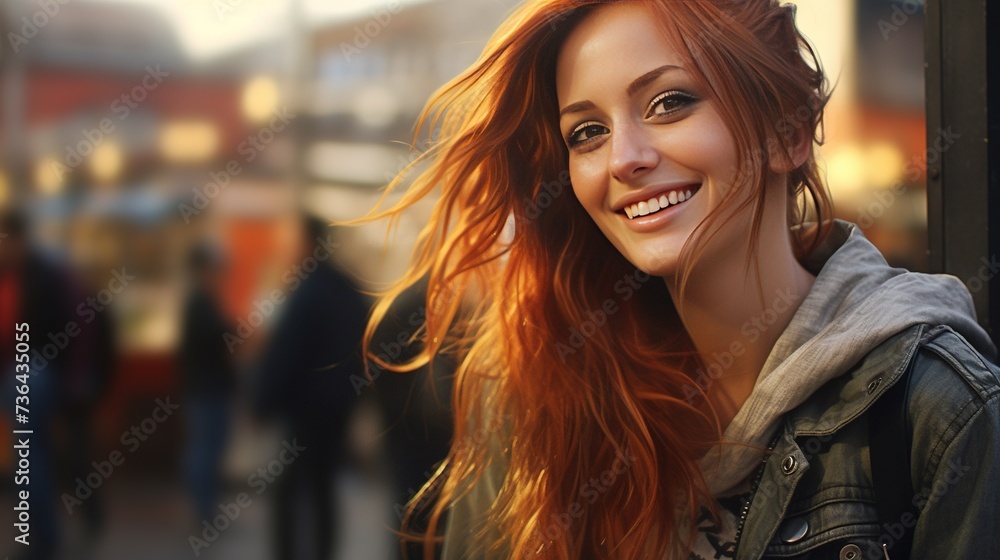 A smiling young woman in her twenties her direct gaze inviting the viewer to share in her happiness A smiling young woman in her twenties her direct gaze inviting the viewer to share in her happiness