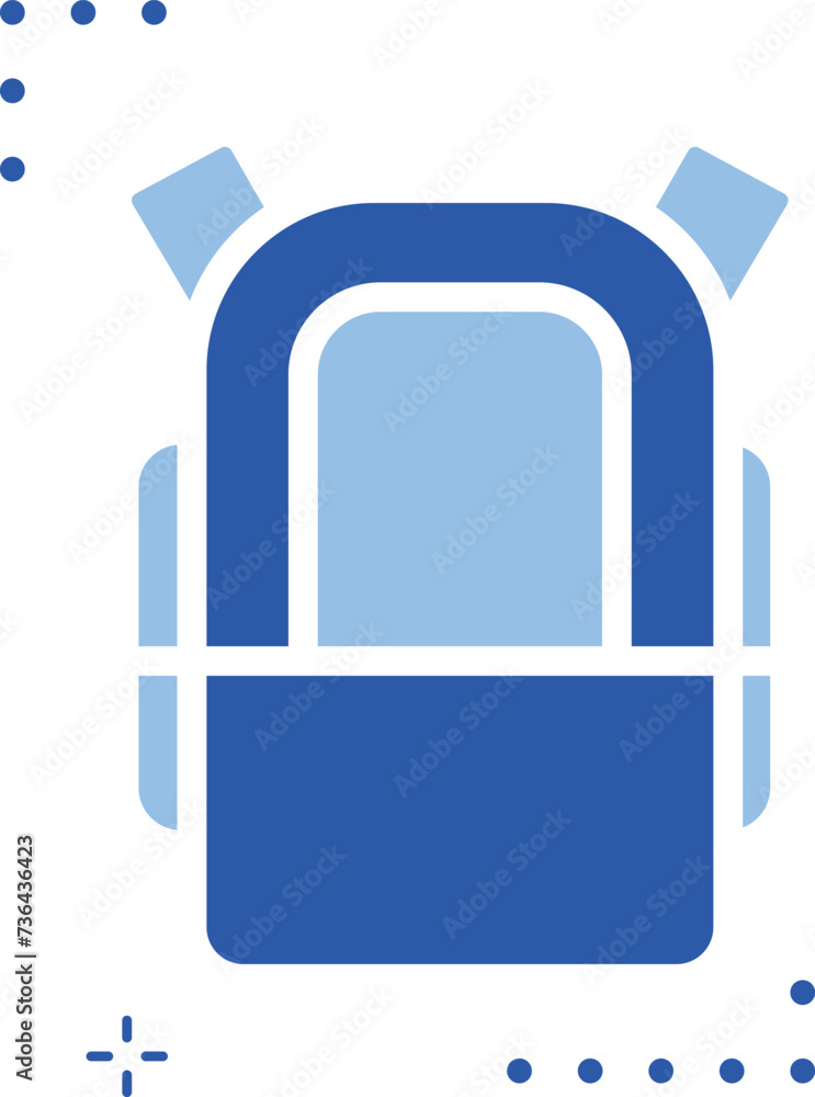Backpack, school bag icon set. Vector graphic illustration. Suitable for website design, logo, app, template, and ui. Backpack, school bag icon set. Vector graphic illustration. Suitable for website design, logo, app, template, and ui.