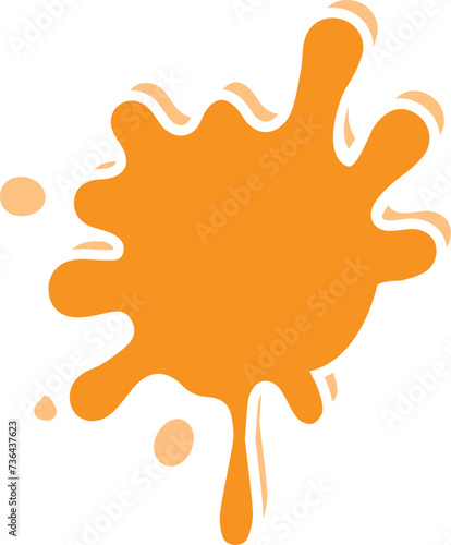 orange Ink splash vector illustration
