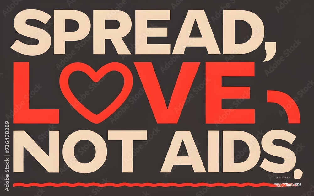 Fototapeta premium Aids awareness message