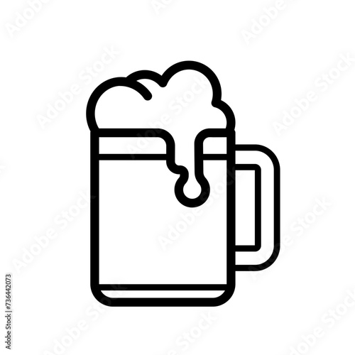 glass of beer - VECTOR ICON