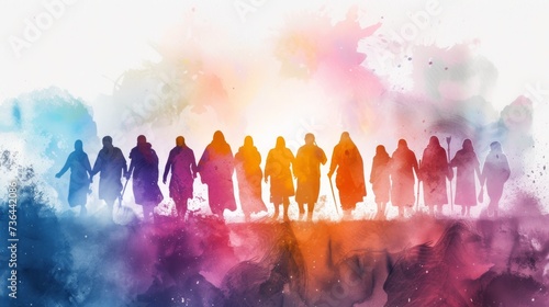 The Twelve Chosen Disciples of Christ - Religious Illustration Generative AI