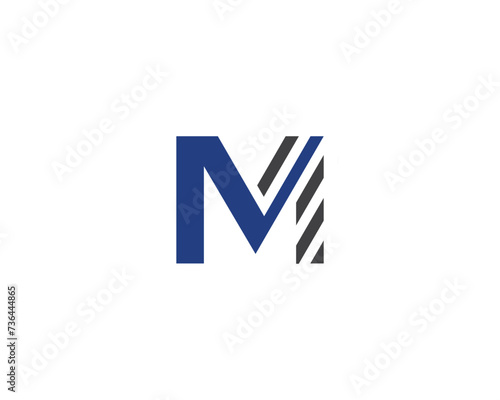 M letter creative logo design.