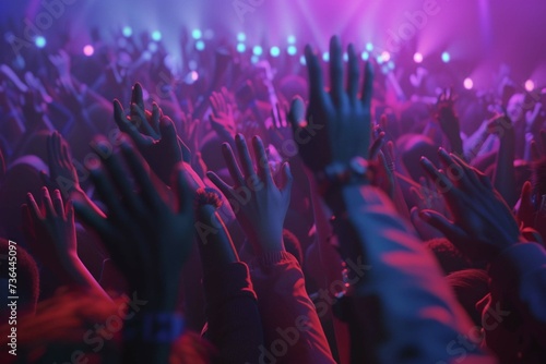 Audience Hands And Lights At Concert