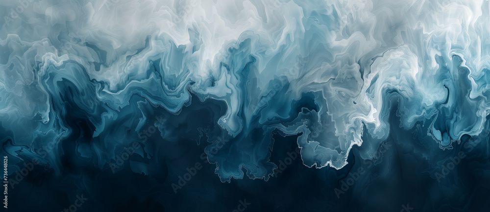 Abstract Ocean Waves Background - obrazy, fototapety, plakaty 