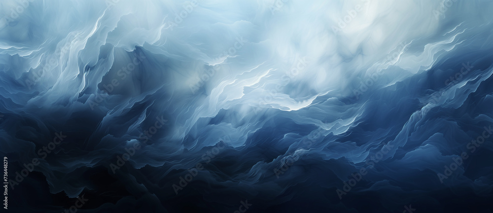 An abstract artistic representation of an ocean scene as a background