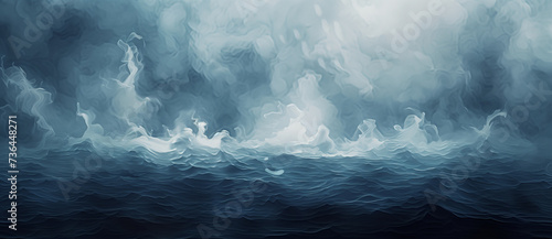  abstract painting vividly portrays the tumultuous energy of a stormy sea photo