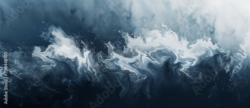 An abstract artistic representation of an ocean scene depicted as a background