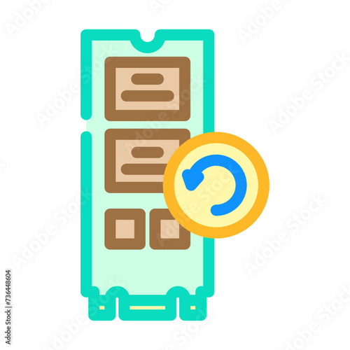 data recovery repair computer color icon vector illustration