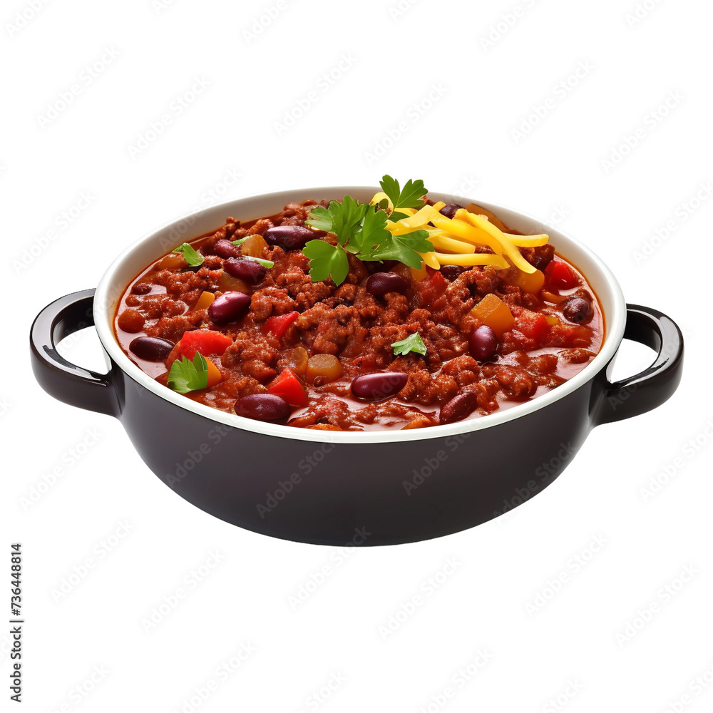 Tasty Chili Hearty chili Isolated On White Background Tasty Chili Hearty chili Isolated On White Background