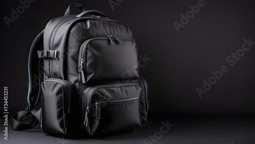 Image of a backpack-type carrier full of luggage. generative AI.