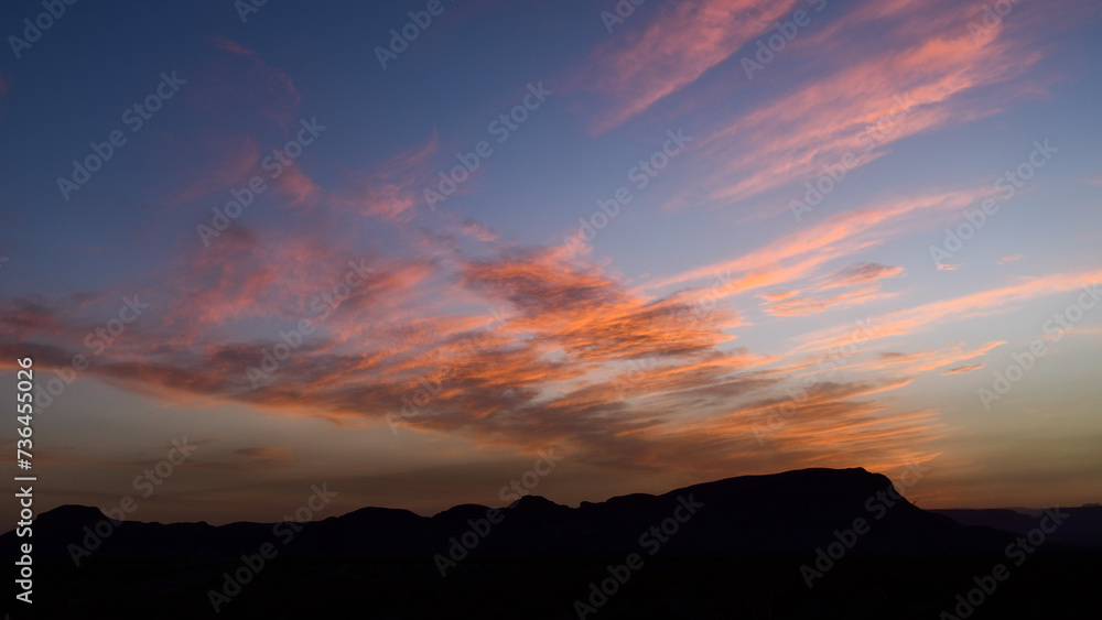 Sunset over Big Bend National Park, Texas