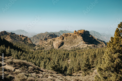 Piękny górski krajobraz na Gran Canarii w Górach Interior, Hiszapnia