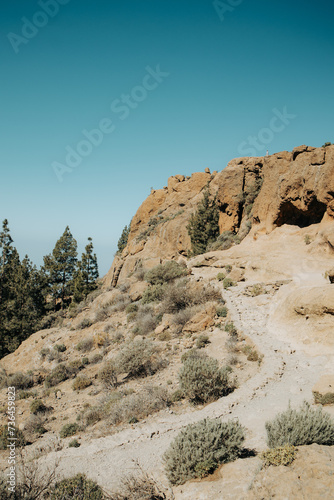 Fototapeta Naklejka Na Ścianę i Meble -  Piękny górski krajobraz na Gran Canarii w Górach Interior, Hiszpania