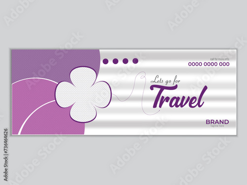 Travel Explor Facebook cover banner template design. Social media banner design template.Travel social media banner template design. Travel facebook banner design. Vector fb banner template travel.