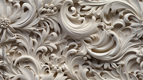 Seamless pattern Royal vintage Victorian Gothic background Rococo venzel and whorl