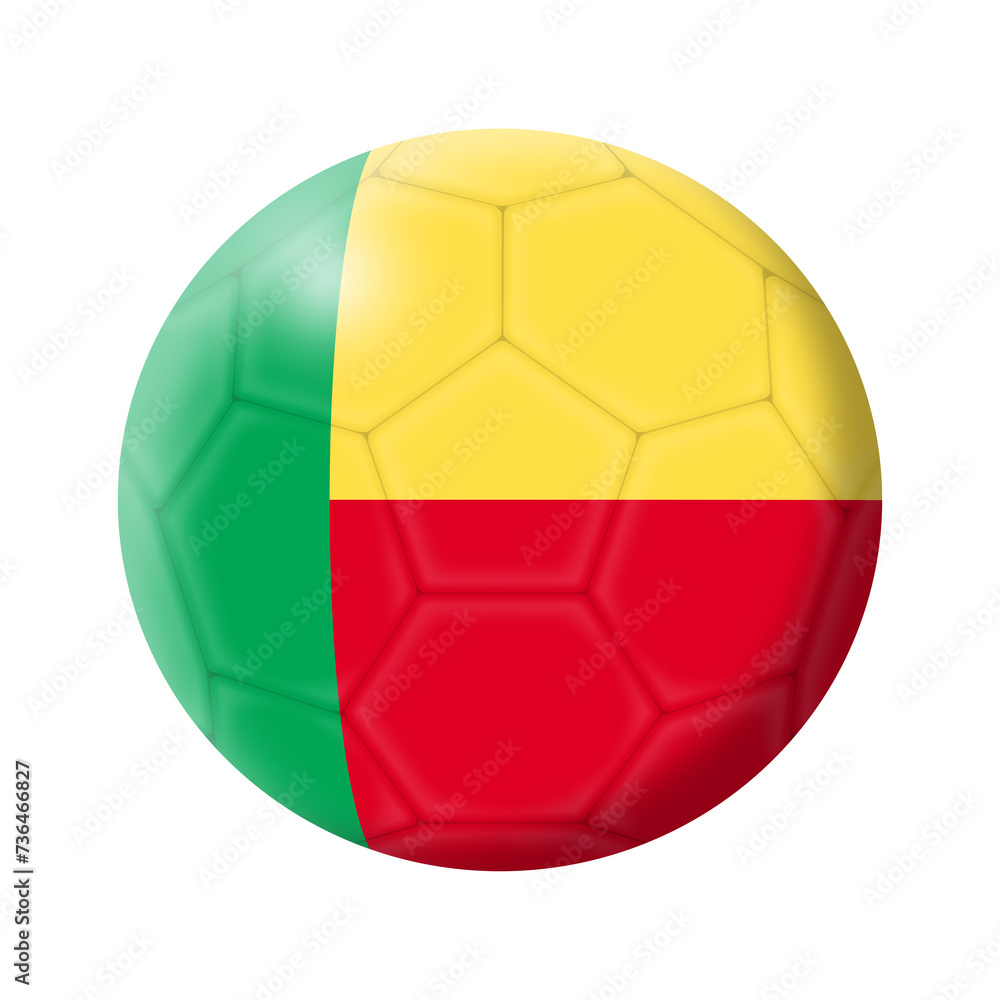Benin soccer ball football illustration