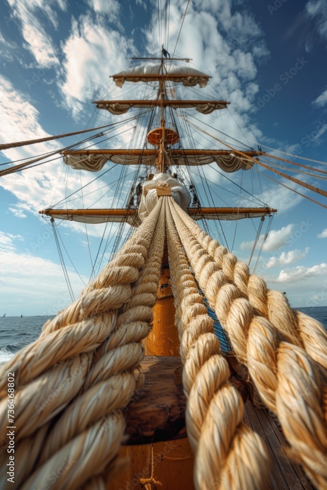 Obraz premium Ships Ropes and Deck Ropes