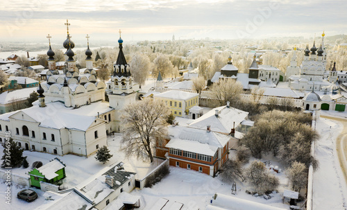 City of Murom. Aerial view of the Trinity Monasteries. Russia