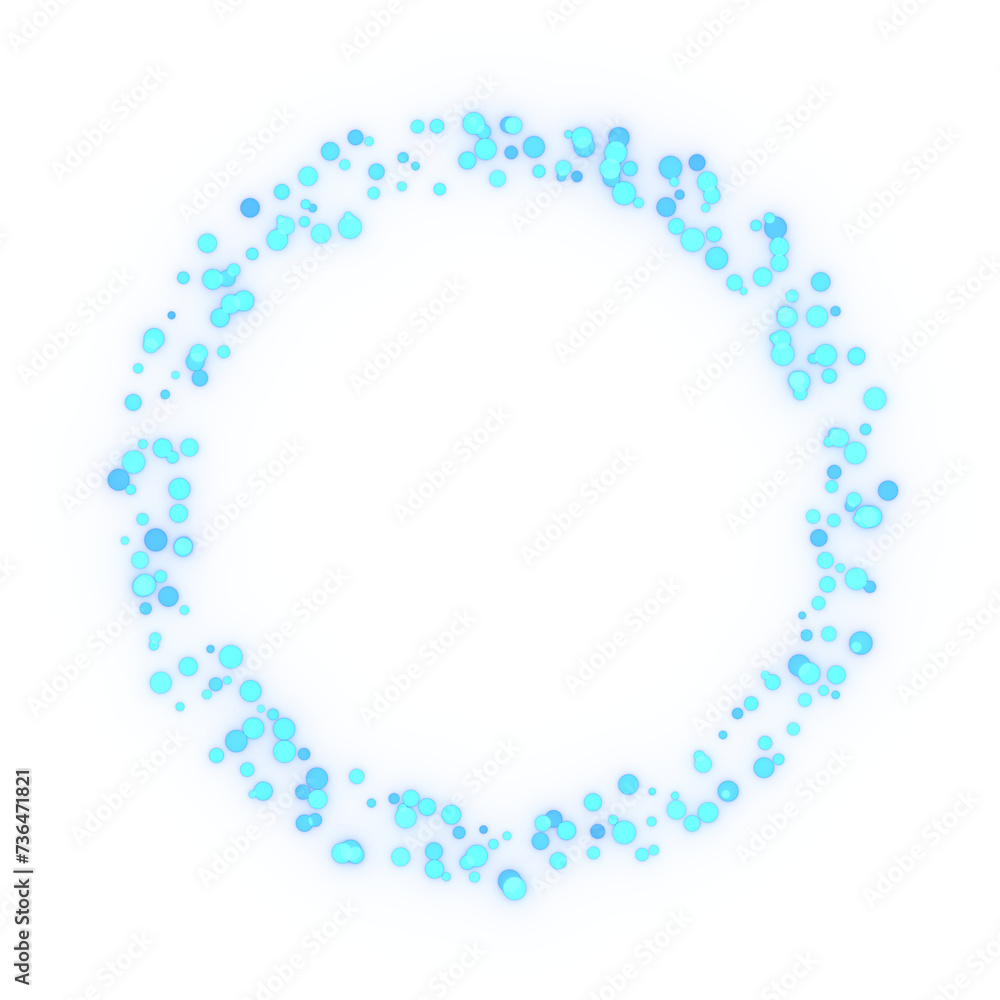 glittering circles, colorful wreath. 3d rendering. glittering circles, colorful wreath. 3d rendering.