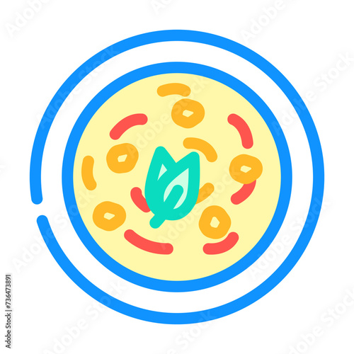 tom kha gai thai cuisine color icon vector illustration