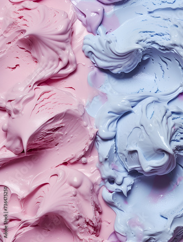 Wallpaper Mural blue and pink ice cream, in the style of organic flowing forms,specific artworks, fluid color combinations Torontodigital.ca