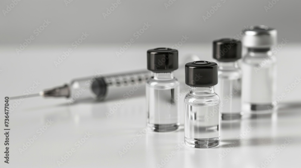 Group of Glass Vials With Needle Tips Group of Glass Vials With Needle Tips