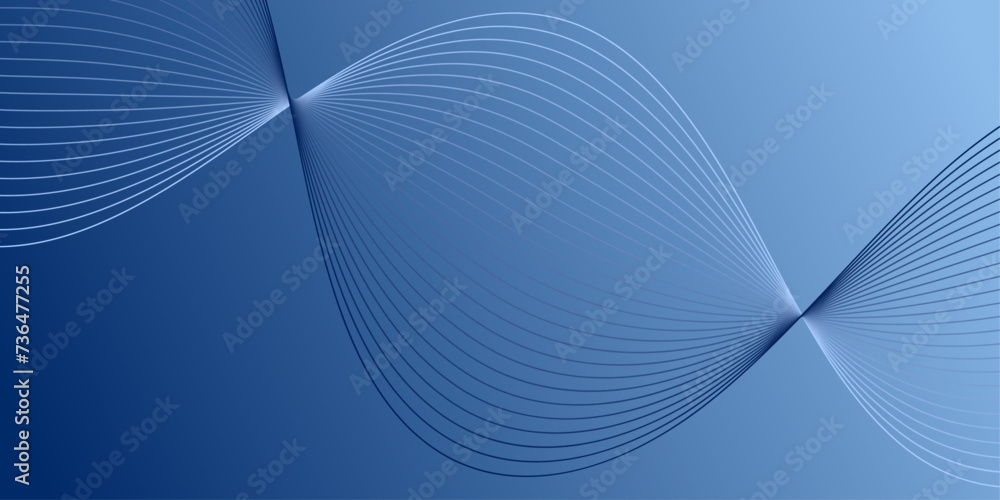 Abstract background with waves for banner. Medium banner size. Vector background with lines. Blue gradient. Water, ocean, dark. Brochure, booklet Abstract background with waves for banner. Medium banner size. Vector background with lines. Blue gradient. Water, ocean, dark. Brochure, booklet