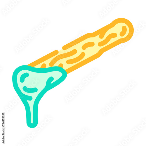 waxing spatula hair salon color icon vector illustration
