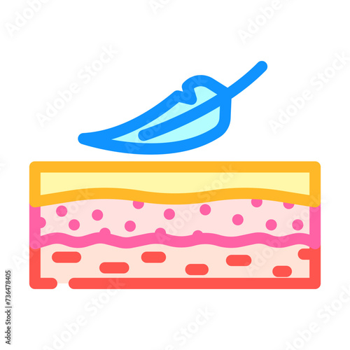 smooth skin hair salon color icon vector illustration