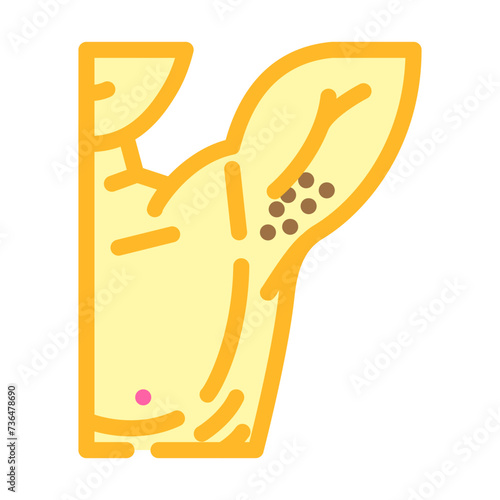armpit hair removal male color icon vector illustration
