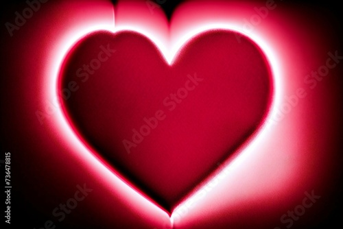 Red heart on the wall  valentine s day background.