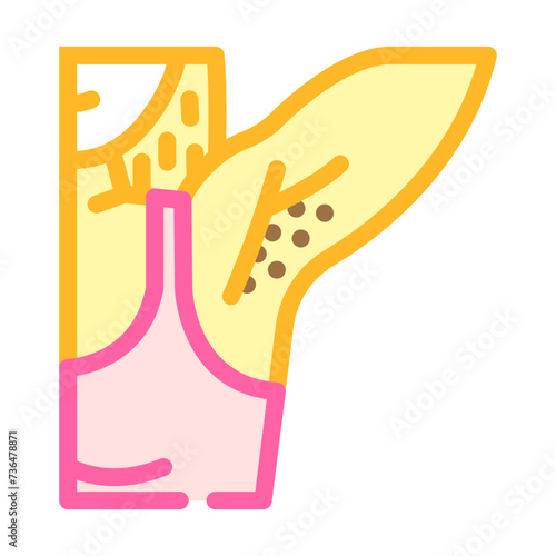 armpit hair removal female color icon vector illustration
