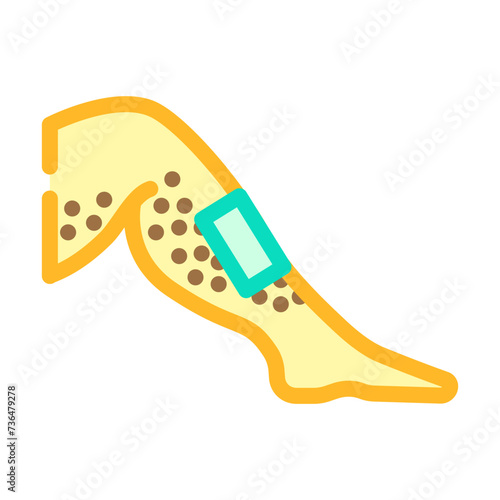 leg hair removal female color icon vector illustration