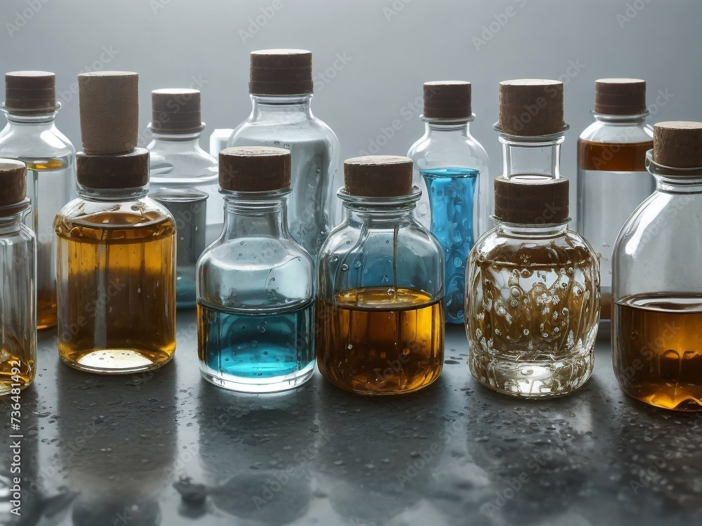 glass bottles with colored liquid glass bottles with colored liquid