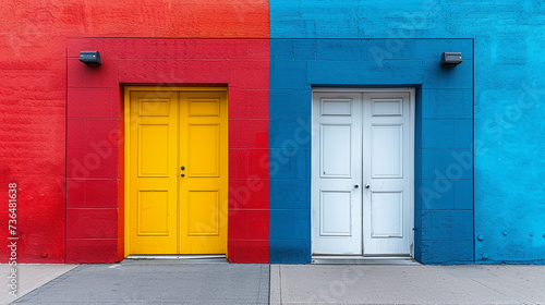The doors of the colorful creative district,