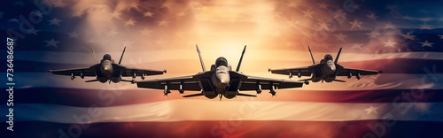 air force of the United States of America united in the fight, concept of attack