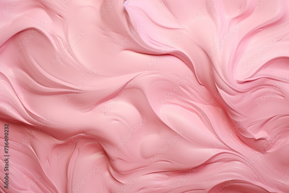 Soft Pink cream texture. Smear natural product. Generate Ai