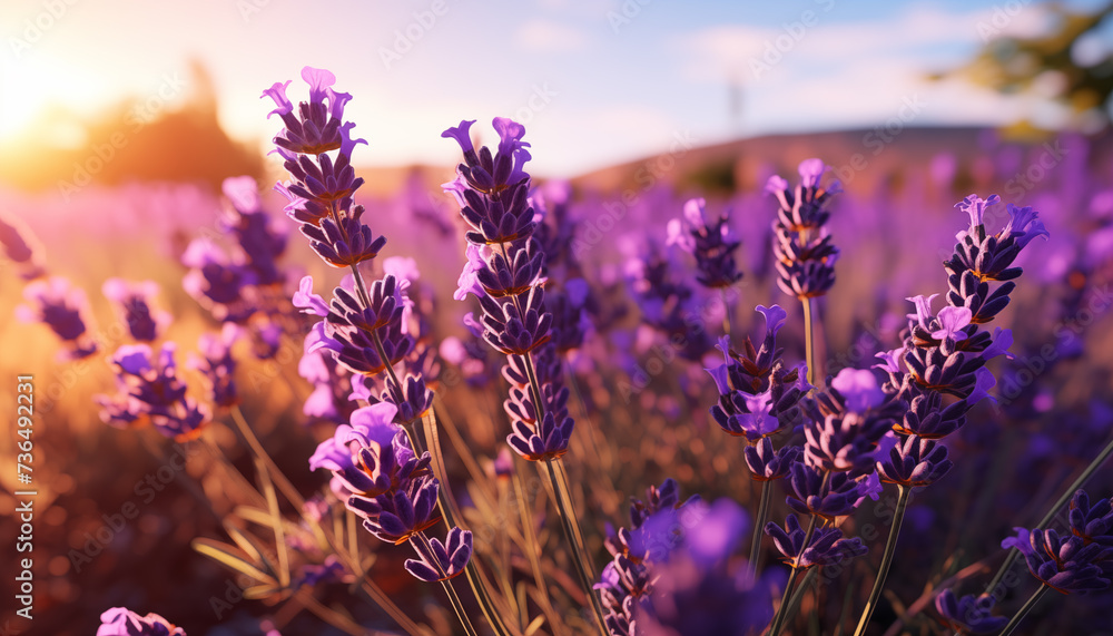 Obraz premium lavender field close up. 