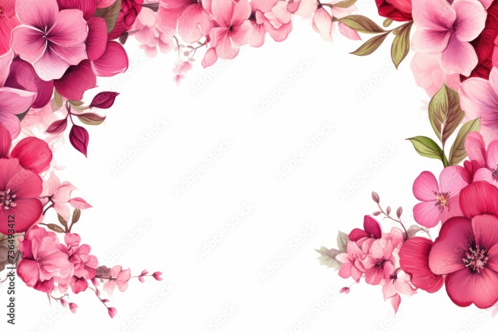 Vibrant Pink wild flower. Fresh flora soft. Generate Ai